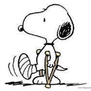 snoopy broken foot